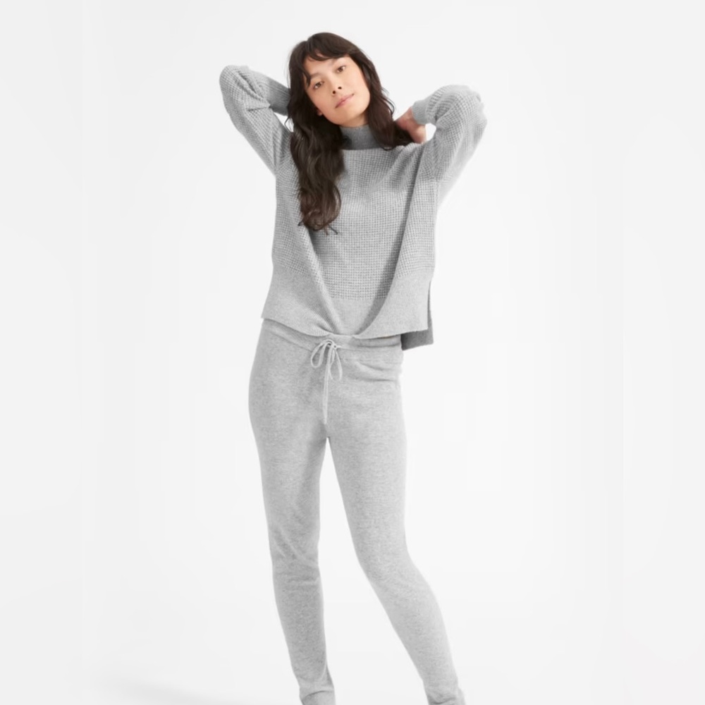 Everlane, The Cashmere Sweatpants, Heather Gray, XS